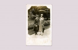Two fashionable Brazilian women standing in a park in Rio de Janeiro, image from Fashioning Brazil by fashion historian Elizabeth Kutesko Elizabeth Kutesko